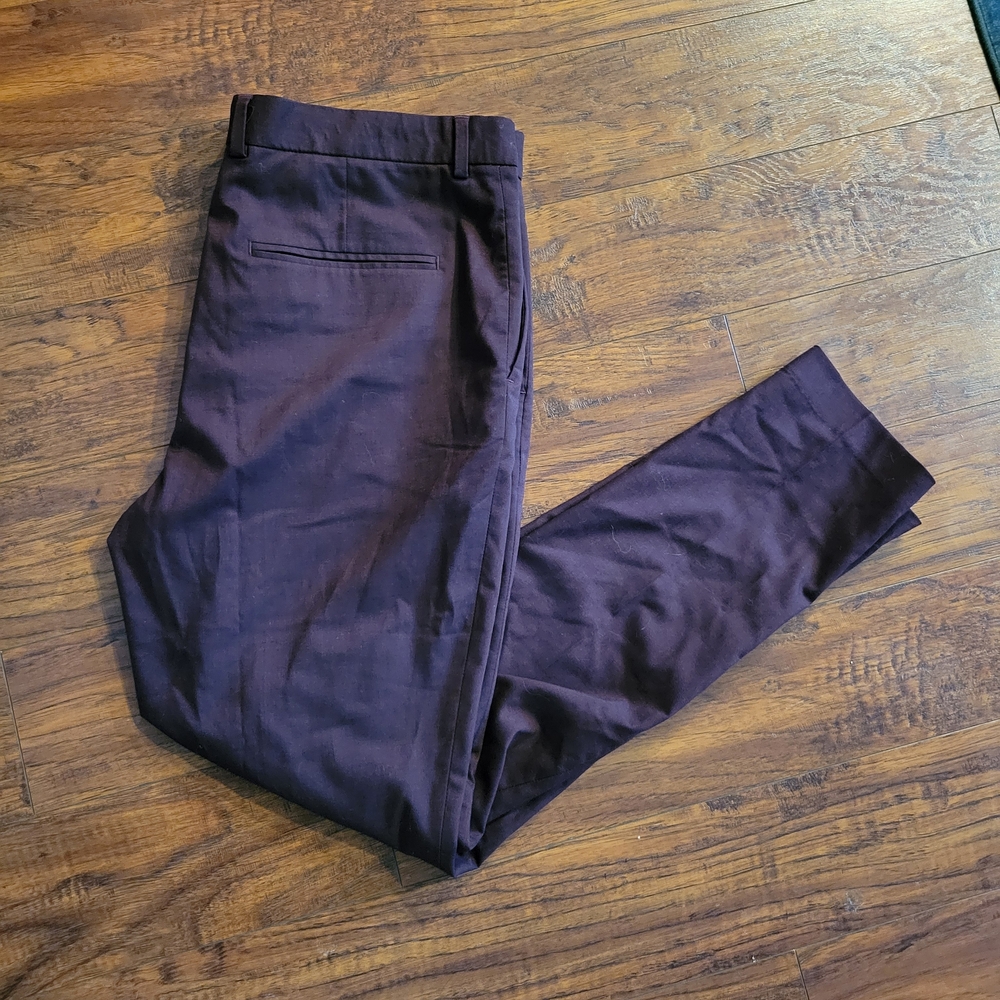 H&M Men's Stylish Dark Purple Chinos